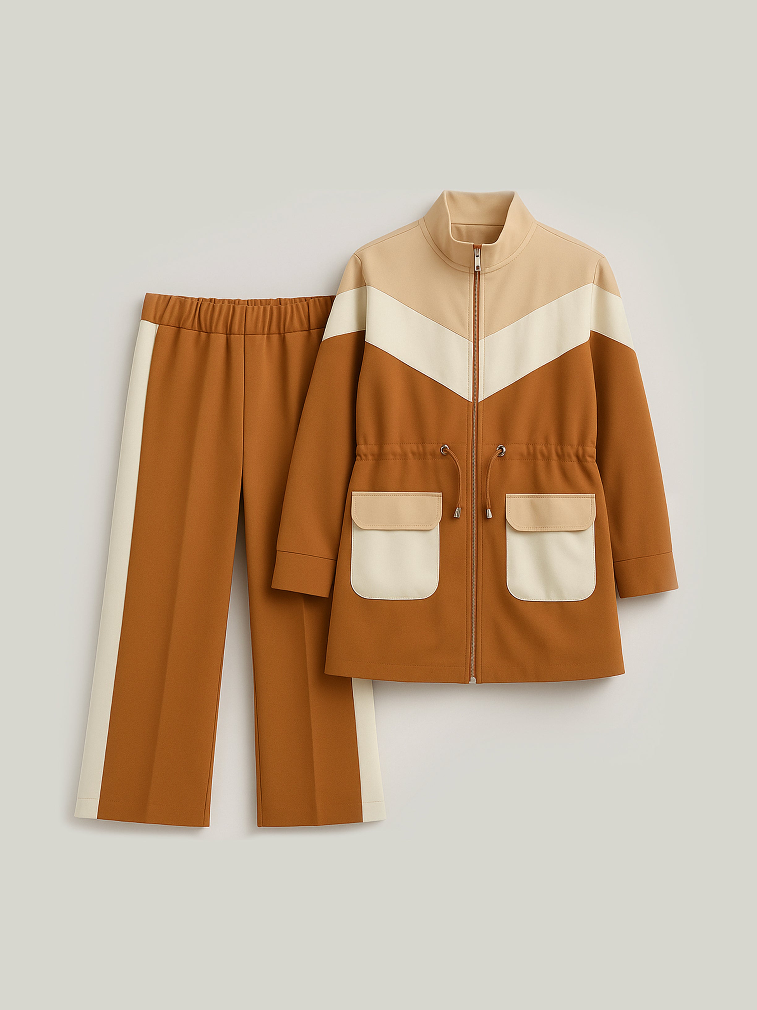 Two-Piece Pajama Set – Double Crepe Fabric