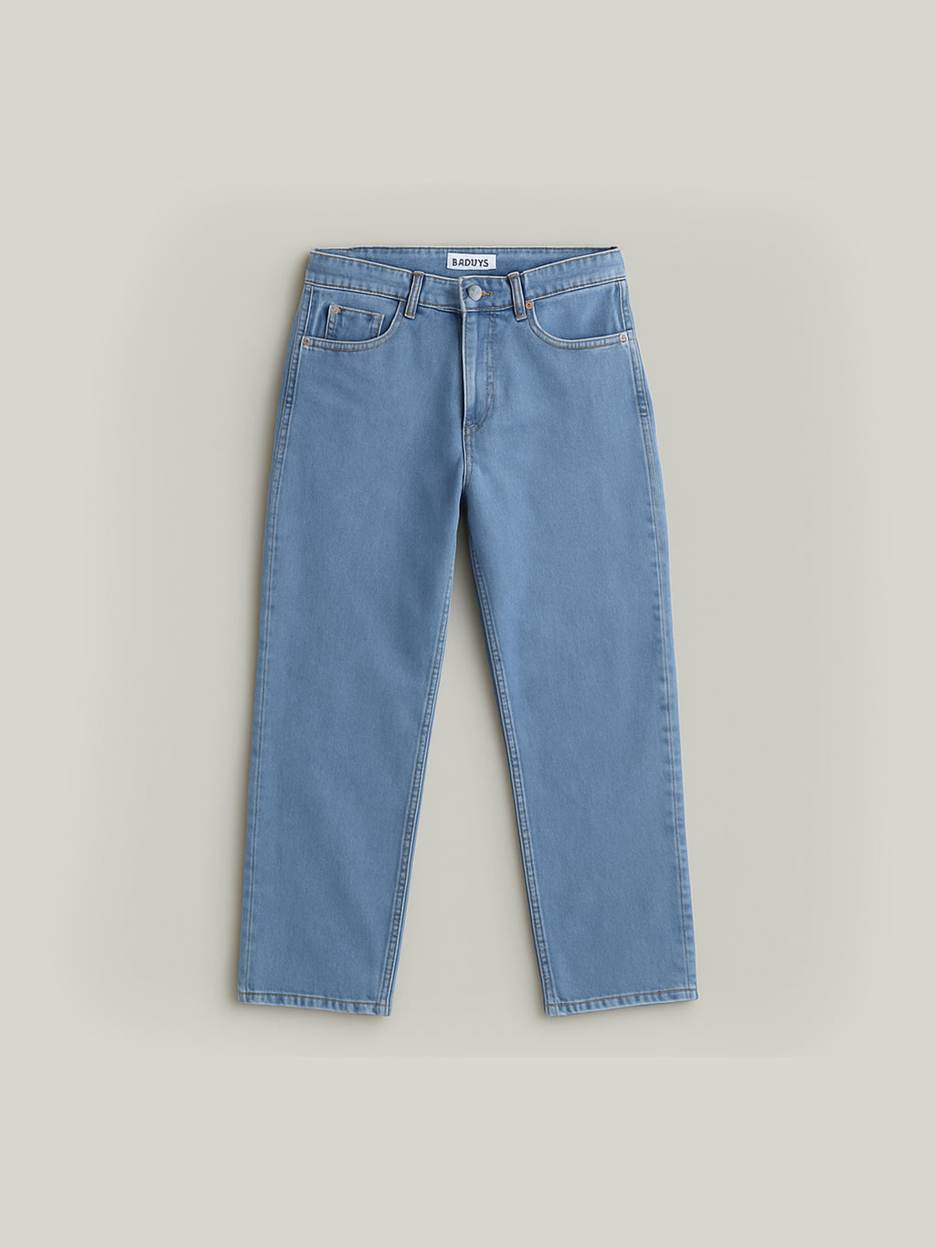 Classic Light Blue Straight-Leg Jeans