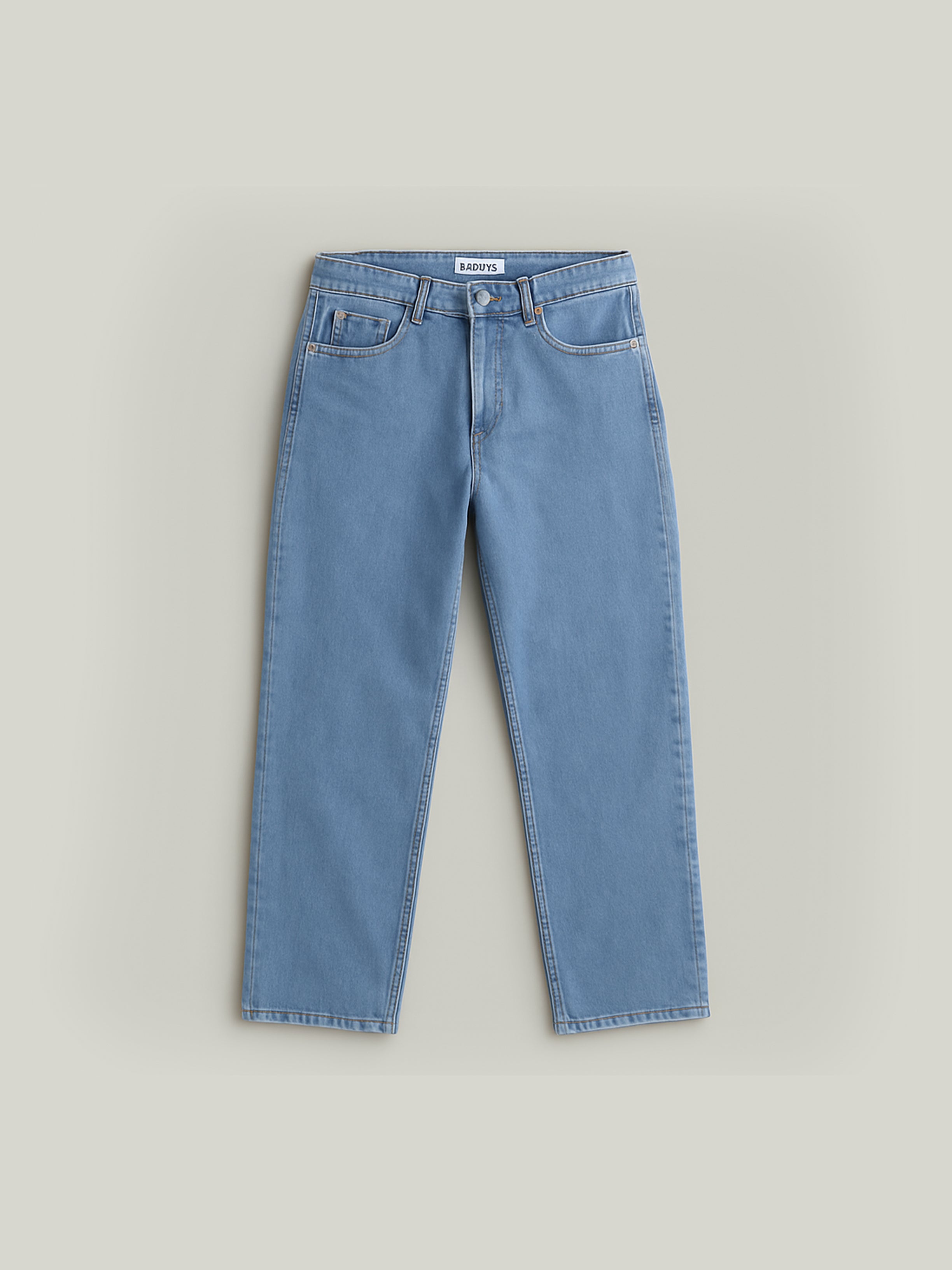 Classic Light Blue Straight-Leg Jeans