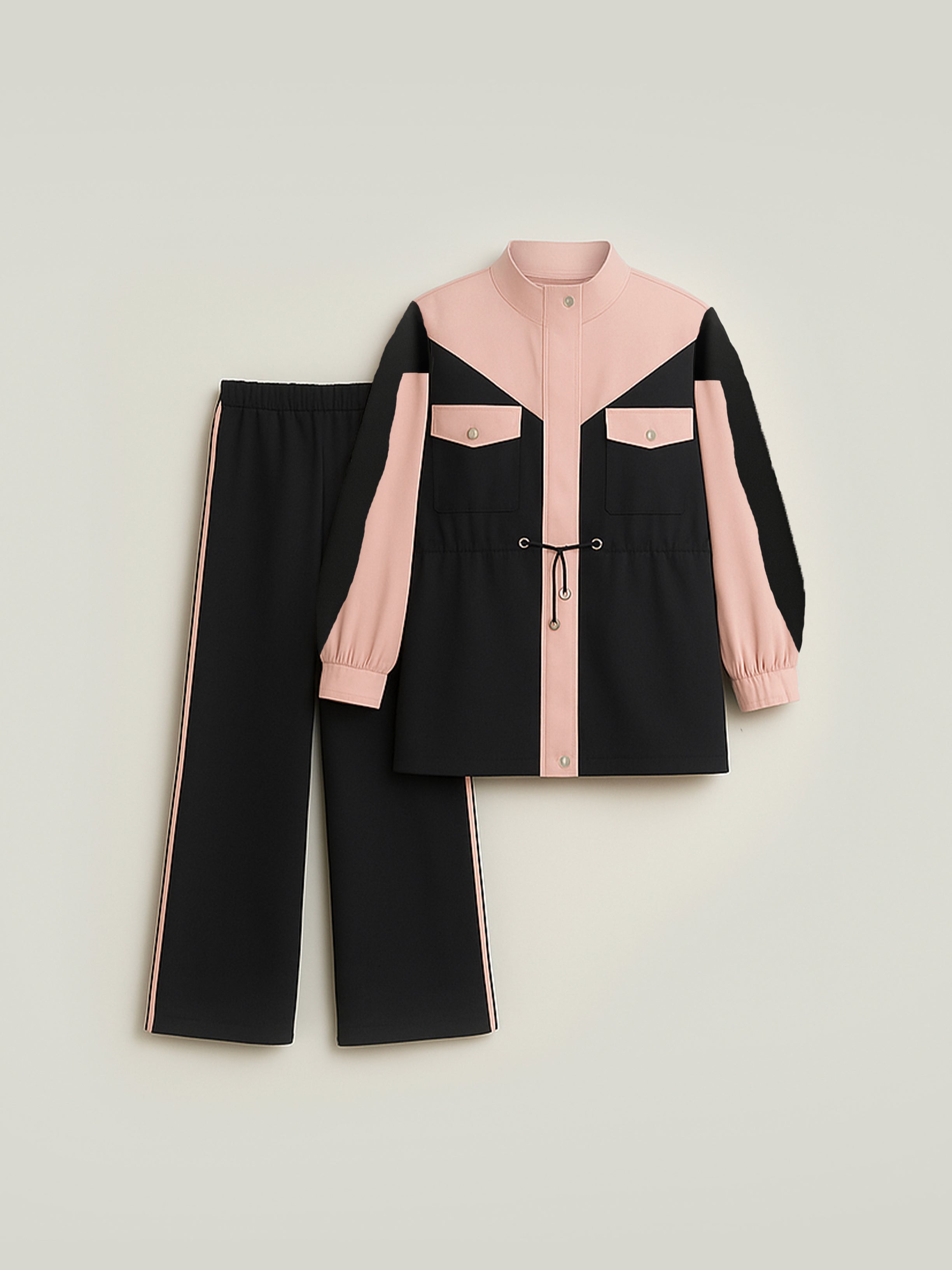 Modern Two-Piece Pajama Set – Double Crepe
