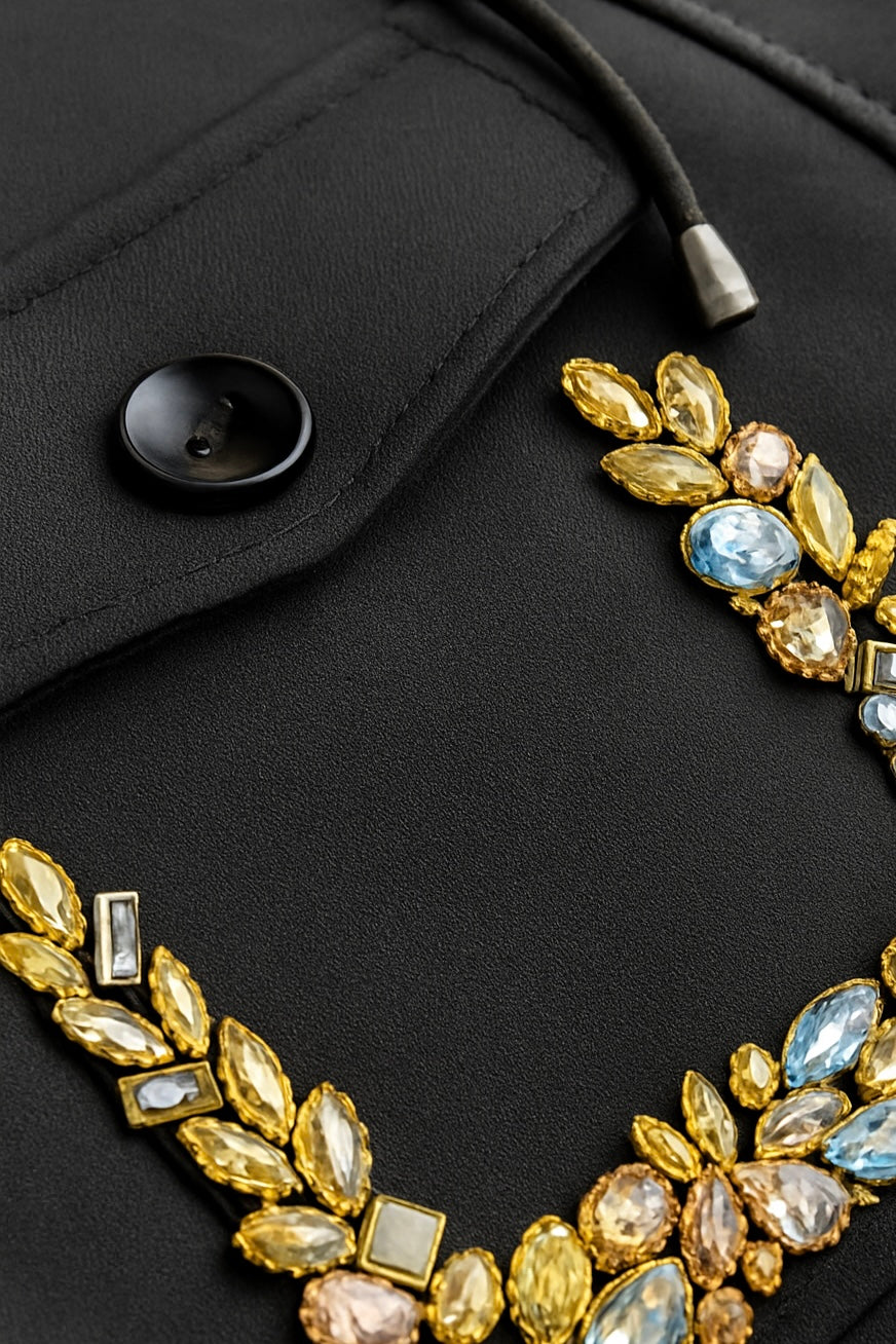Elegant Two-Piece Set with Embroidered Details