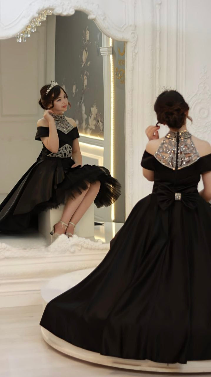 Elegant Evening Dress with Sash – New Model 2025