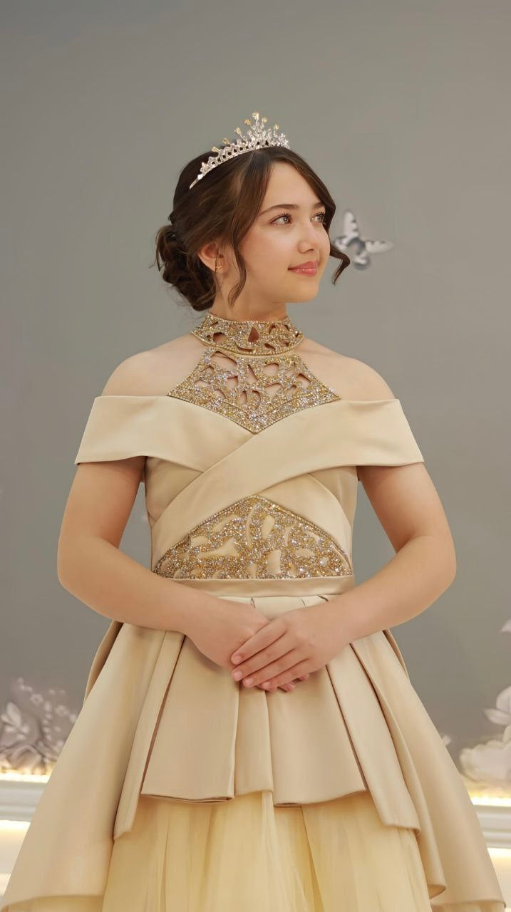 Elegant Evening Dress with Sash – New Model 2025