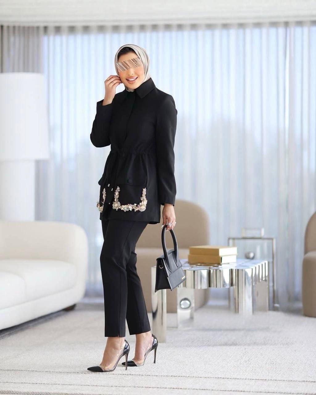 Elegant Two-Piece Set with Embroidered Details