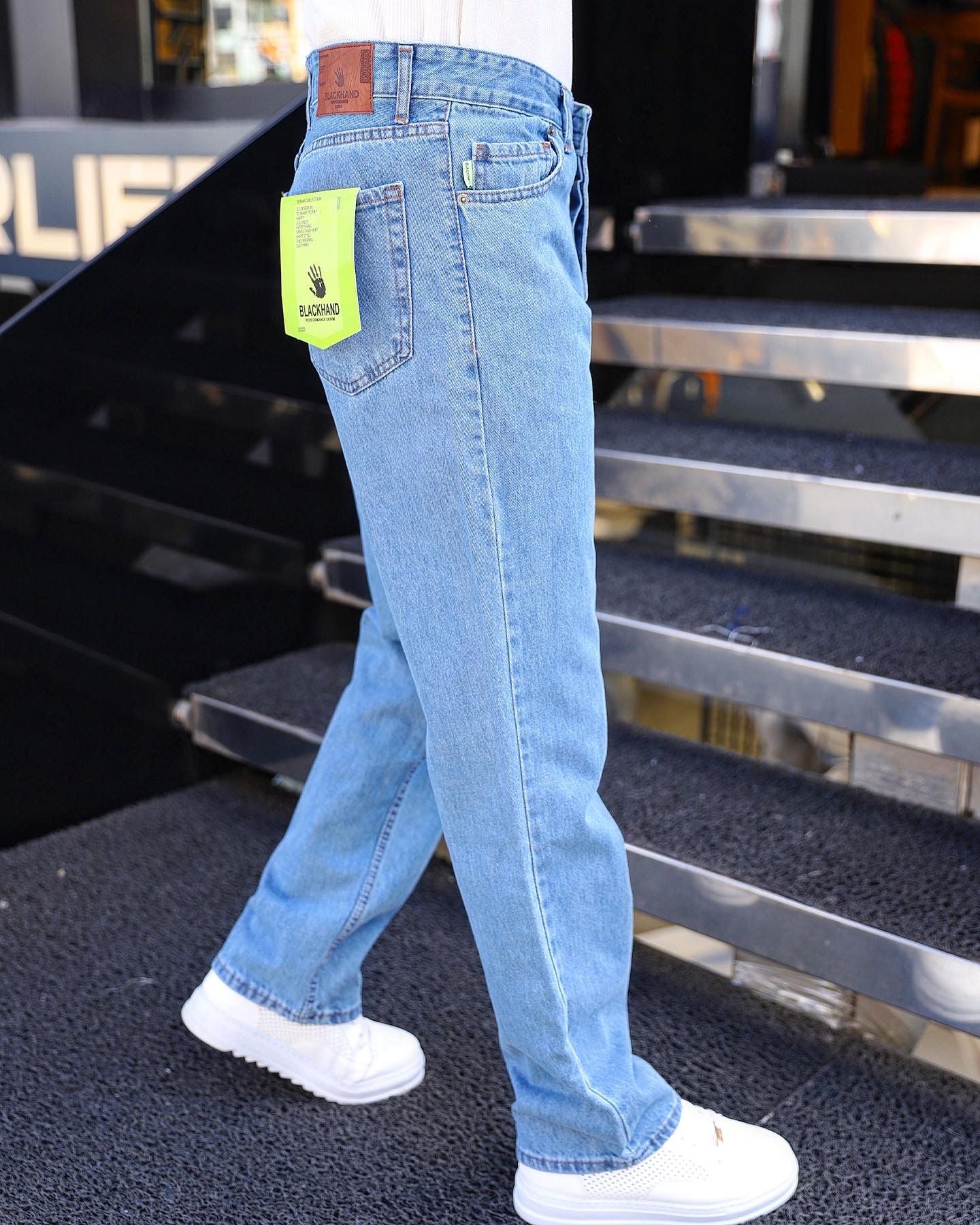 Classic Light Blue Straight-Leg Jeans
